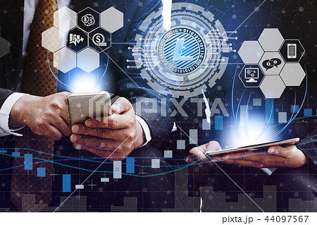 Litcoin LTC and Cryptocurrency Trading Concept 44097567