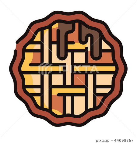 Chocolate pie LineColor illustration Chocolate pie LineColor illustration 44098267