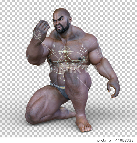 Muscular black man 44098333