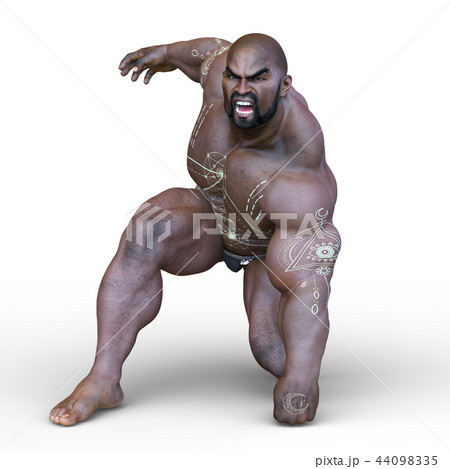 筋肉質な黒人男性 44098335