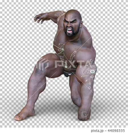 筋肉質な黒人男性 44098335