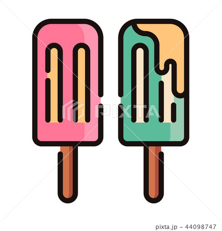 Ice-cream LineColor illustration 44098747