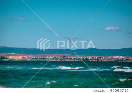 Beautiful sea view from Pomorie, Bulgaria. Beautiful sea view from Pomorie, Bulgaria. 44099716
