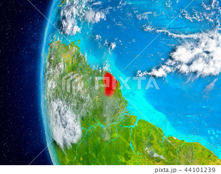 French Guiana on Earth from space French Guiana on Earth from space 44101239