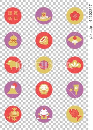 New Year's Day 2019 Lucky Things Round Background 44102247