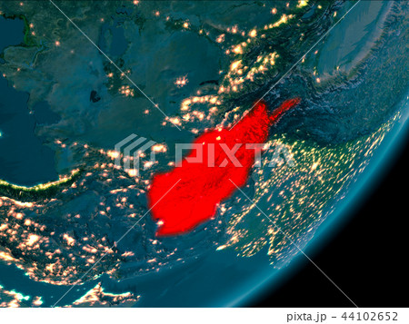 Afghanistan from space at night 44102652