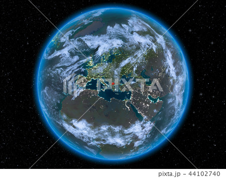 Macedonia at night on Earth 44102740