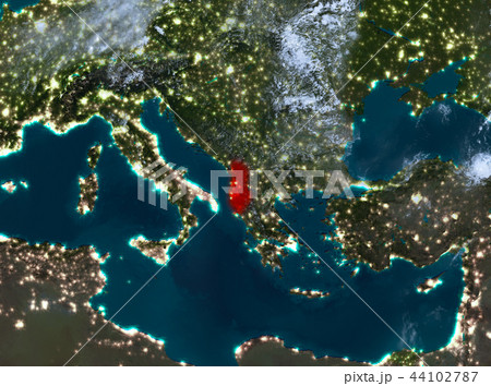 Night view of Albania 44102787