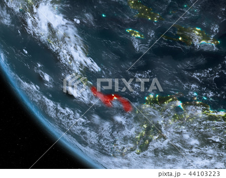 Night view of Panama on Earth 44103223