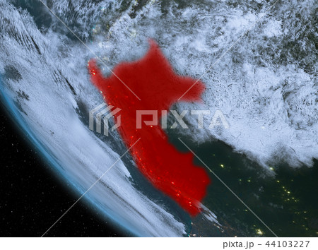 Night view of Peru on Earth Night view of Peru on Earth 44103227