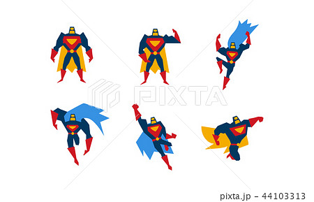 Collection Of Superheroes Superman Character のイラスト素材