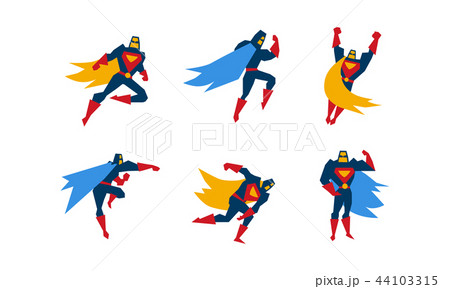 Collection Of Superheroes Superman Character のイラスト素材