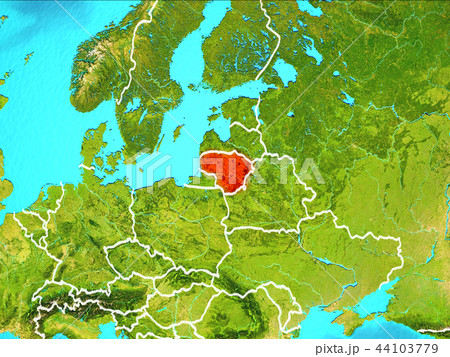 Map of Lithuania 44103779