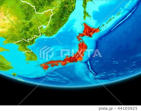 Satellite view of Japan 44103925