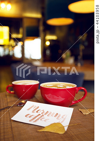 morning coffee in a cafe 44103958