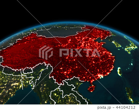 China on Earth at night China on Earth at night 44104212