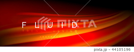 Fluid color wave line background. Trendy abstract layout template for business or technology 44105196
