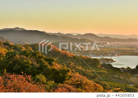 奥浜名湖　紅葉の朝 44105953
