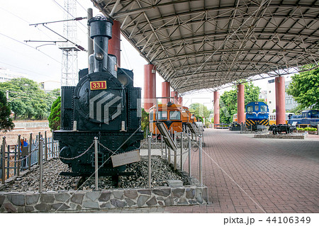 台湾　苗栗市（ミャオリー）　苗栗鉄道文物展示館　台糖331号タンク型蒸気機関車 44106349