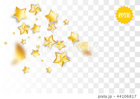 Golden holiday star confetti random falling Golden holiday star confetti random falling 44106817