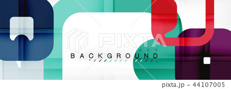 Square geometric background, multicolored template for business or technology presentation or web 44107005