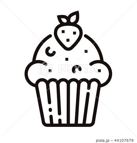 Muffin Line Illustrationのイラスト素材