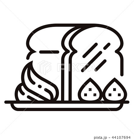 Honey Toast Line Illustrationのイラスト素材