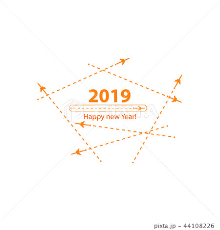 Creative happy new year 2019 design. Creative happy new year 2019 design. 44108226