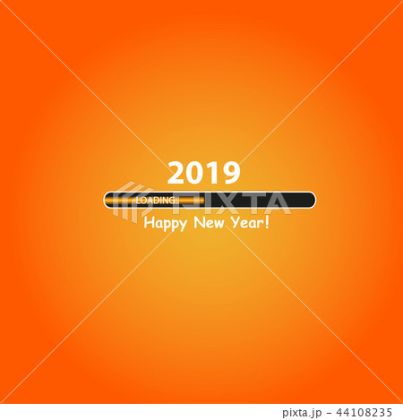 Happy new year 2019 with progress bar. Vector Happy new year 2019 with progress bar. Vector 44108235