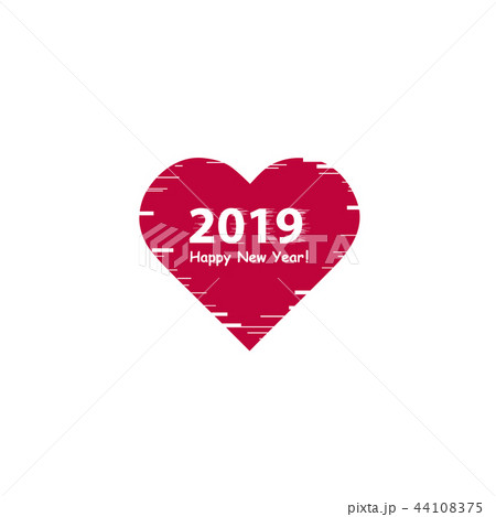 Creative happy new year 2019 design with line. 44108375