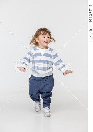Portrait of happy joyful beautiful little boy, studio shot Portrait of happy joyful beautiful little boy, studio shot 44108714