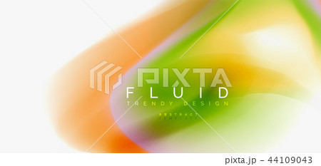 Color flowing wave, trendy liquid design template 44109043