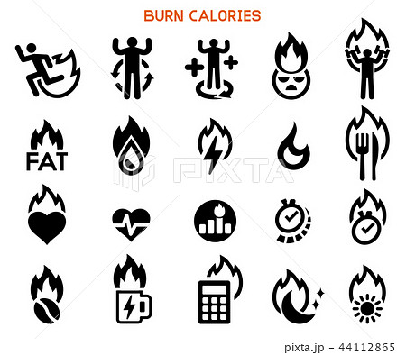 Burn your calories icon. crazy in exercise 44112865
