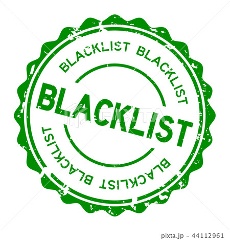 Grunge green blacklist word round rubber stamp Grunge green blacklist word round rubber stamp 44112961