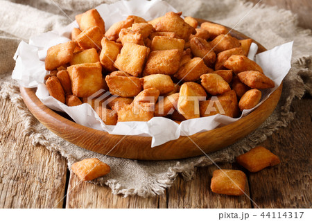 Chin chin is a fried snack in West Africa Chin chin is a fried snack in West Africa 44114317