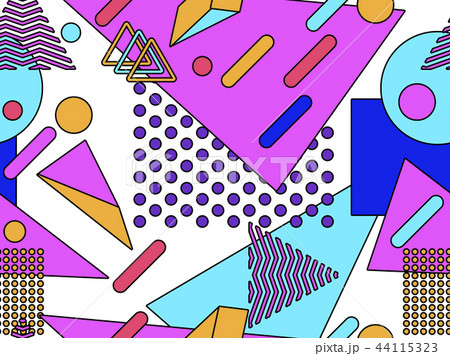 Memphis seamless pattern. Geometric objects 44115323
