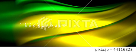 Fluid color wave line background. Trendy abstract layout template for business or technology 44116828