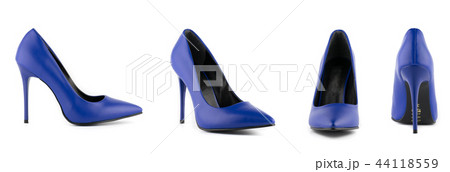 Pointed female shoes with high heels isolated on a 44118559