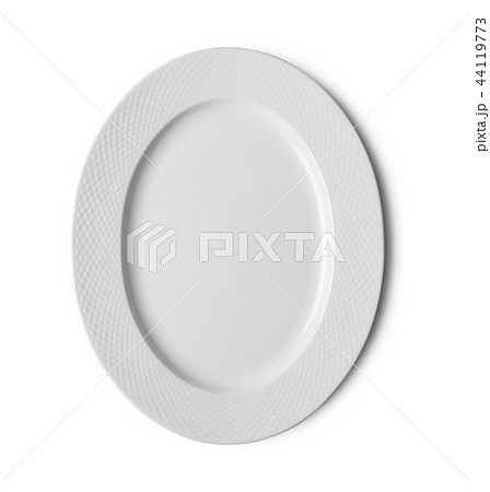 empty white ceramic plate on white background empty white ceramic plate on white background 44119773