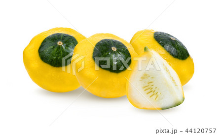 patty pan patisson squash on white background 44120757