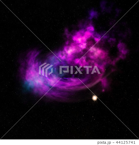 Being shone nebula. 3D rendering 44125741