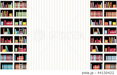 本棚 ストライプ背景のイラスト素材 44130422 Pixta