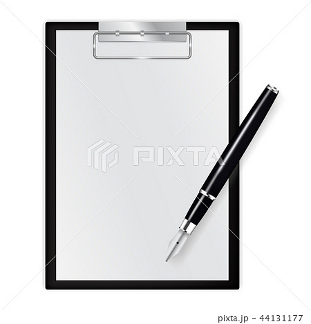 Paper journal. Blank note pad with ink pen Paper journal. Blank note pad with ink pen 44131177