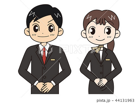 ホテルスタッフ 男女のイラスト素材 ホテルスタッフ 男女のイラスト素材
