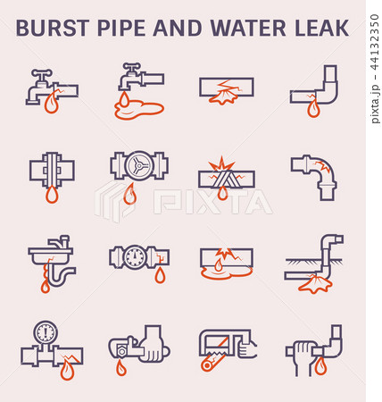 burst pipe icon 44132350