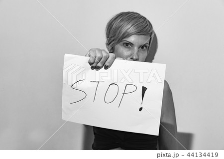 woman for stoping the violence 44134419