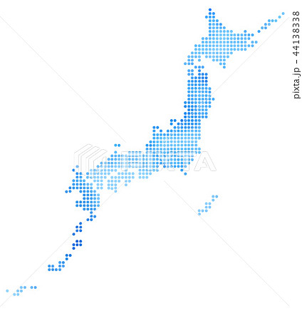 ニュース速報 放送 日本地図 水色のイラスト素材