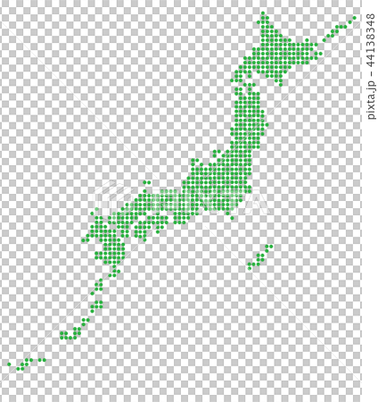 ドット 日本列島 ベクター素材 ドット 日本列島 ベクター素材 44138348