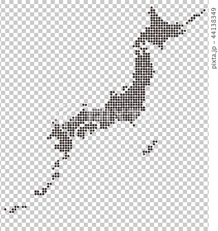 日本地図 ドット マップ 日本列島 日本地図 ドット マップ 日本列島 44138349
