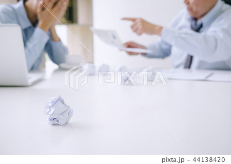 Boss and executive team feeling stress and serious of fail busin 44138420